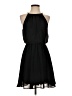 Lush 100% Polyester Solid Black Casual Dress Size S - photo 1
