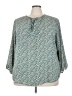 Fun2Fun 100% Polyester Teal 3/4 Sleeve Blouse Size 3X - photo 1