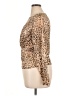 Sarah Hann Animal Print Tan Long Sleeve Blouse Size 1X - photo 5