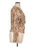 Sarah Hann Animal Print Tan Long Sleeve Blouse Size 1X - photo 4