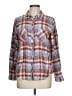 Maurices Plaid Brown Long Sleeve Button-Down Shirt Size L - photo 1