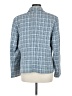 Le Suit 100% Polyester Houndstooth Blue Blazer Size M (estimated) - photo 2