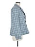 Le Suit 100% Polyester Houndstooth Blue Blazer Size M (estimated) - photo 4