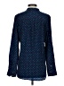 C. Wonder 100% Silk Polka Dots Blue Long Sleeve Silk Top Size S - photo 2