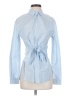 Three Dots Blue Long Sleeve Blouse Size XS - photo 1