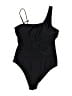Unbranded Solid Black One Piece Swimsuit Size M - photo 1