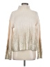 Ann Taylor Metallic Ivory Turtleneck Sweater Size M - photo 1