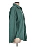 Unbranded 100% Polyester Solid Green Long Sleeve Blouse Size L - photo 4