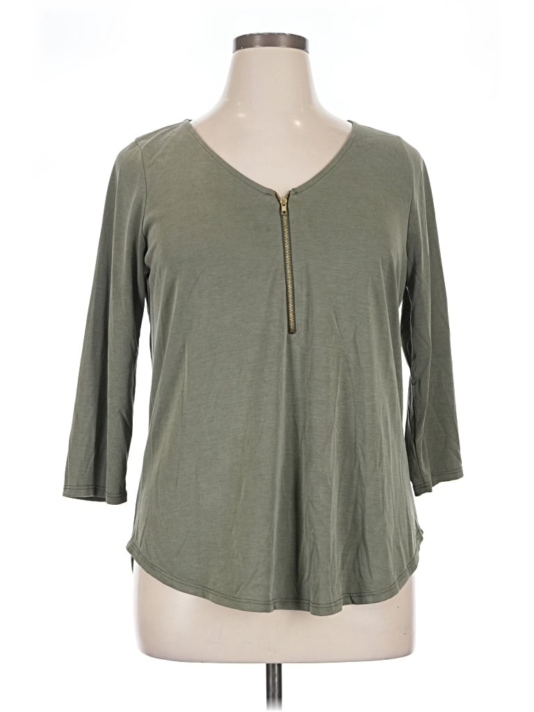 Pre-owned Green Envelope 3/4 Sleeve T-shirt In Green