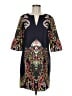 Ann Taylor LOFT 100% Polyester Paisley Black Casual Dress Size 6 - photo 1