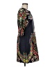 Ann Taylor LOFT 100% Polyester Paisley Black Casual Dress Size 6 - photo 4