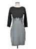 Connected Apparel Graphic Gray Casual Dress Size S - photo 1