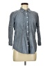IZOD Chevron-herringbone Gray 3/4 Sleeve Button-Down Shirt Size M - photo 1