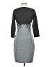 Connected Apparel Graphic Gray Casual Dress Size S - photo 2