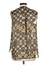 a.n.a. A New Approach 100% Polyester Print Blue Gold Sleeveless Blouse Size L - photo 2