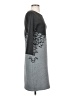 Connected Apparel Graphic Gray Casual Dress Size S - photo 4