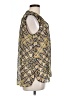 a.n.a. A New Approach 100% Polyester Print Blue Gold Sleeveless Blouse Size L - photo 4