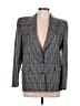 Burberry 100% Wool Plaid Gray Vintage wool blazer Size 10 - photo 1