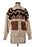 Central Park West Chevron-herringbone Tan Jacket Size XS - photo 1