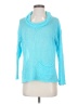 PURE HANDKNIT 100% Cotton Teal Pullover Sweater Size S (estimated) - photo 1
