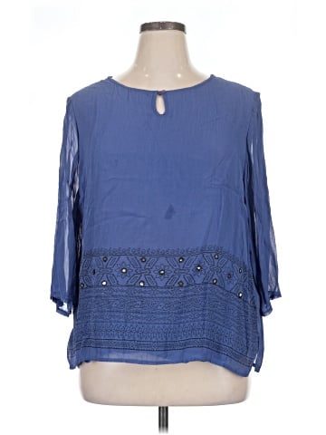 Notations 3/4 Sleeve Blouse (view 1)