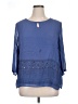 Notations 100% Rayon Blue 3/4 Sleeve Blouse Size 1X - photo 1