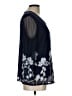 Chico's Floral Blue 3/4 Sleeve T-Shirt Size Lg (2) - photo 4