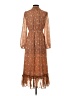 Assorted Brands 100% Polyester Paisley Brown Casual Dress Size S - photo 2