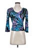 Alberto Makali 100% Polyester Blue 3/4 Sleeve Top Size S - photo 1