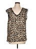 Unbranded Brown Sleeveless Blouse Size L - photo 1