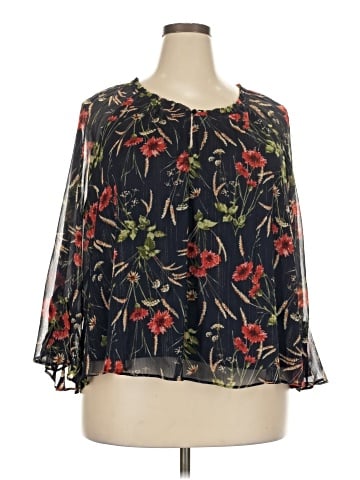 LC Lauren Conrad 3/4 Sleeve Blouse (view 1)