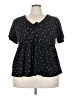 Torrid 100% Cotton Black Short Sleeve Henley Size 3X Plus (3) - photo 1