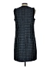 Ann Taylor 100% Polyester Houndstooth Blue Casual Dress Size 10 - photo 2