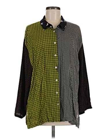 Alembika 3/4 Sleeve Button-Down Shirt (view 1)