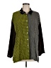 Alembika Color Block Green 3/4 Sleeve Button-Down Shirt Size 6 - photo 1