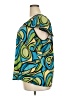 Apt. 9 Color Block Multi Color Teal Short Sleeve Blouse Size 2X - photo 5