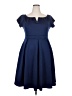 Unbranded Solid Blue Cocktail Dress Size 2X - photo 1