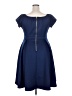 Unbranded Solid Blue Cocktail Dress Size 2X - photo 2