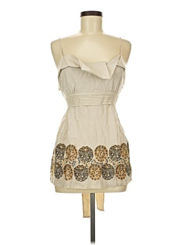 BCBGMAXAZRIA Sleeveless Silk Top (view 1)