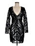 Express 100% Polyester Silver Cocktail Dress Size M - photo 1