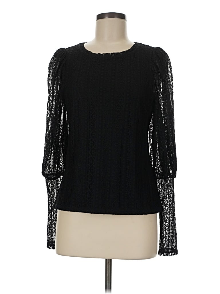 Pre-owned Express Long Sleeve Blouse In Black