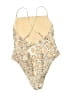 Unbranded Animal Print Gold One Piece Swimsuit Size 10 - photo 2