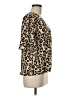 Sanctuary 100% Polyester Animal Print Tan Short Sleeve Blouse Size M - photo 4
