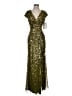 Mac Duggal 100% Polyester Gold Cocktail Dress Size 2 - photo 1