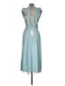 Zara 100% Polyester Blue Cocktail Dress Size L - photo 2