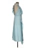 Zara 100% Polyester Blue Cocktail Dress Size L - photo 4