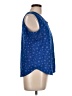 Basic Editions Stars Blue Sleeveless Blouse Size L - photo 4