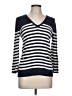 Lauren by Ralph Lauren Stripes Blue Pullover Sweater Size L (petite) - photo 1