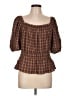 a.n.a. A New Approach Brown 3/4 Sleeve Blouse Size L - photo 1
