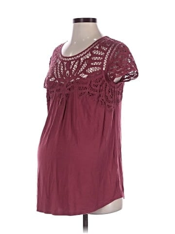 LED Luxe Essentials Denim Short Sleeve Blouse (view 1)